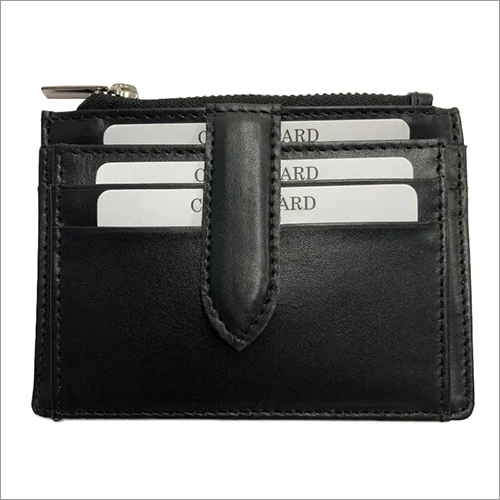 Black Leather Credit Card Holder